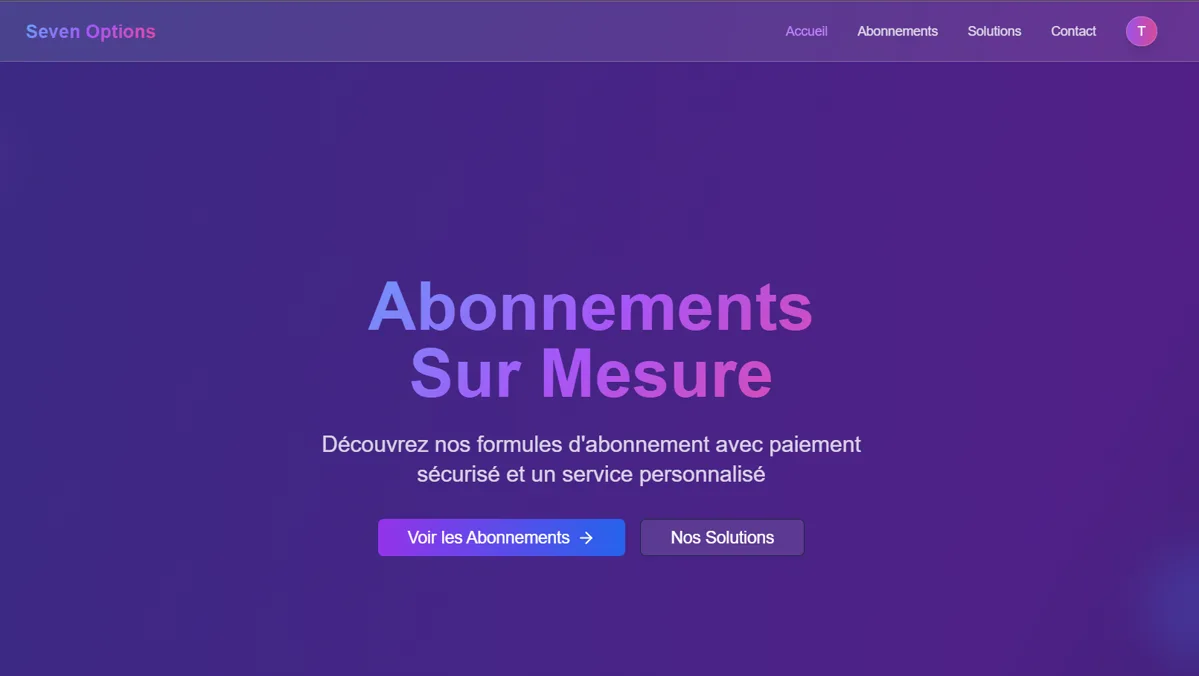 7Options — SaaS Platform project by Taylance Tech