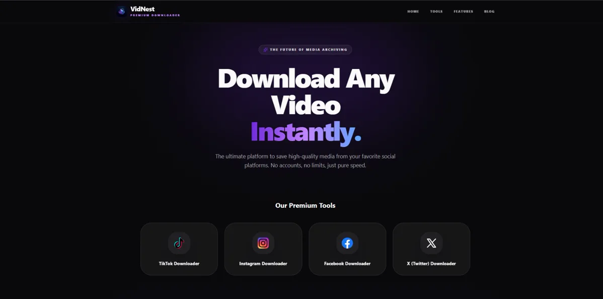 VidNest — Web Application project by Taylance Tech